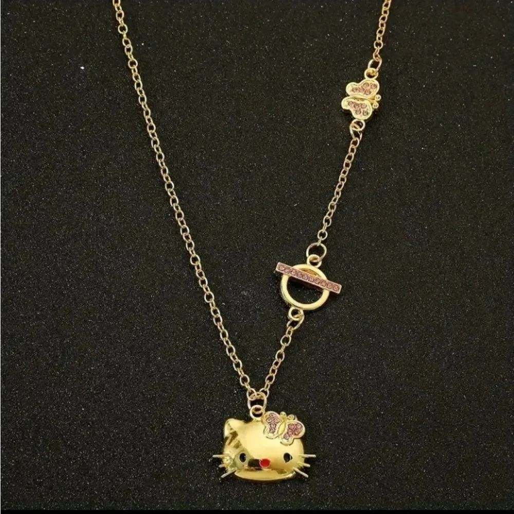 Hello Kitty Gold Plated Pendant Necklace